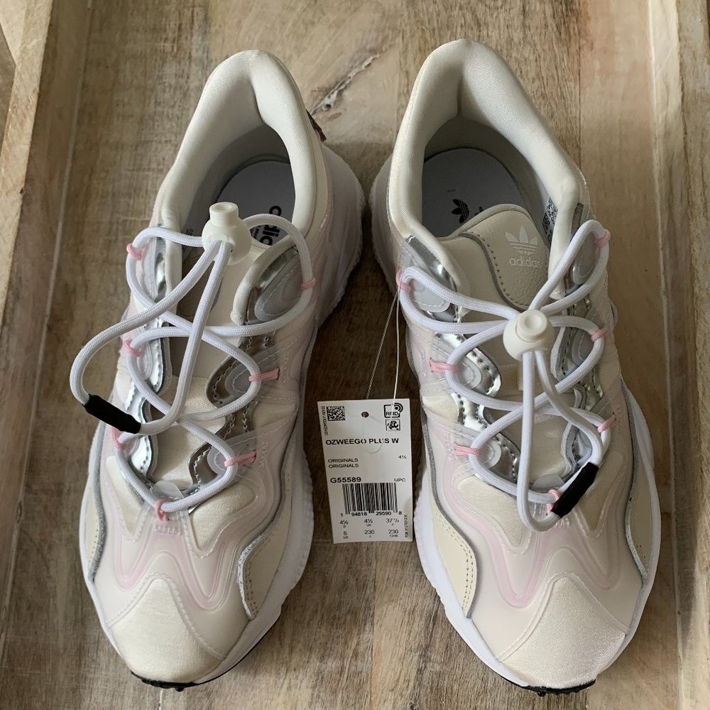 Ozweego Adidas Women's Chalk White Pink- SKU: G55589